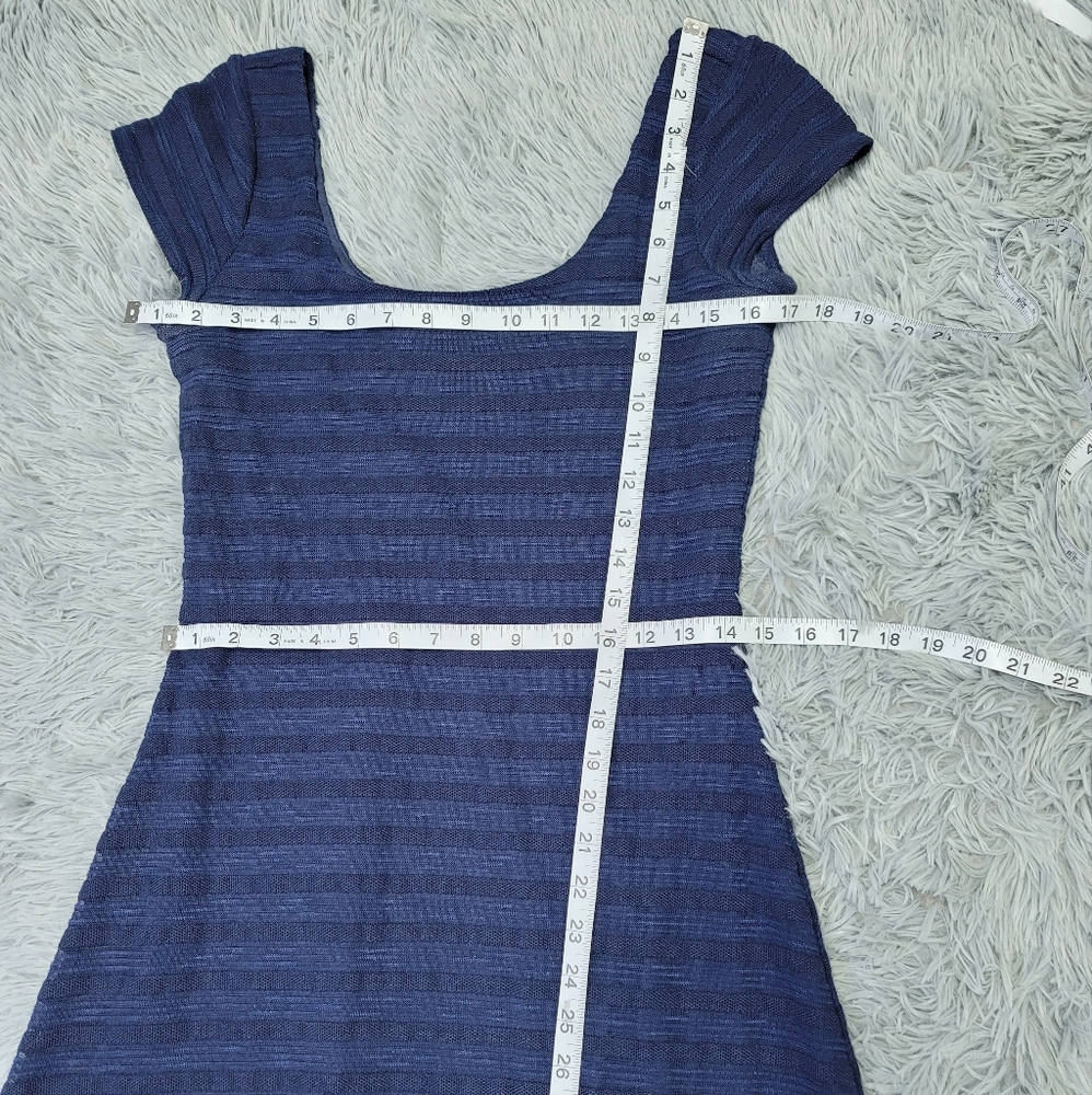 Lilly Politzer long dress blue color short sleeves size  M - Picture 6 of 12